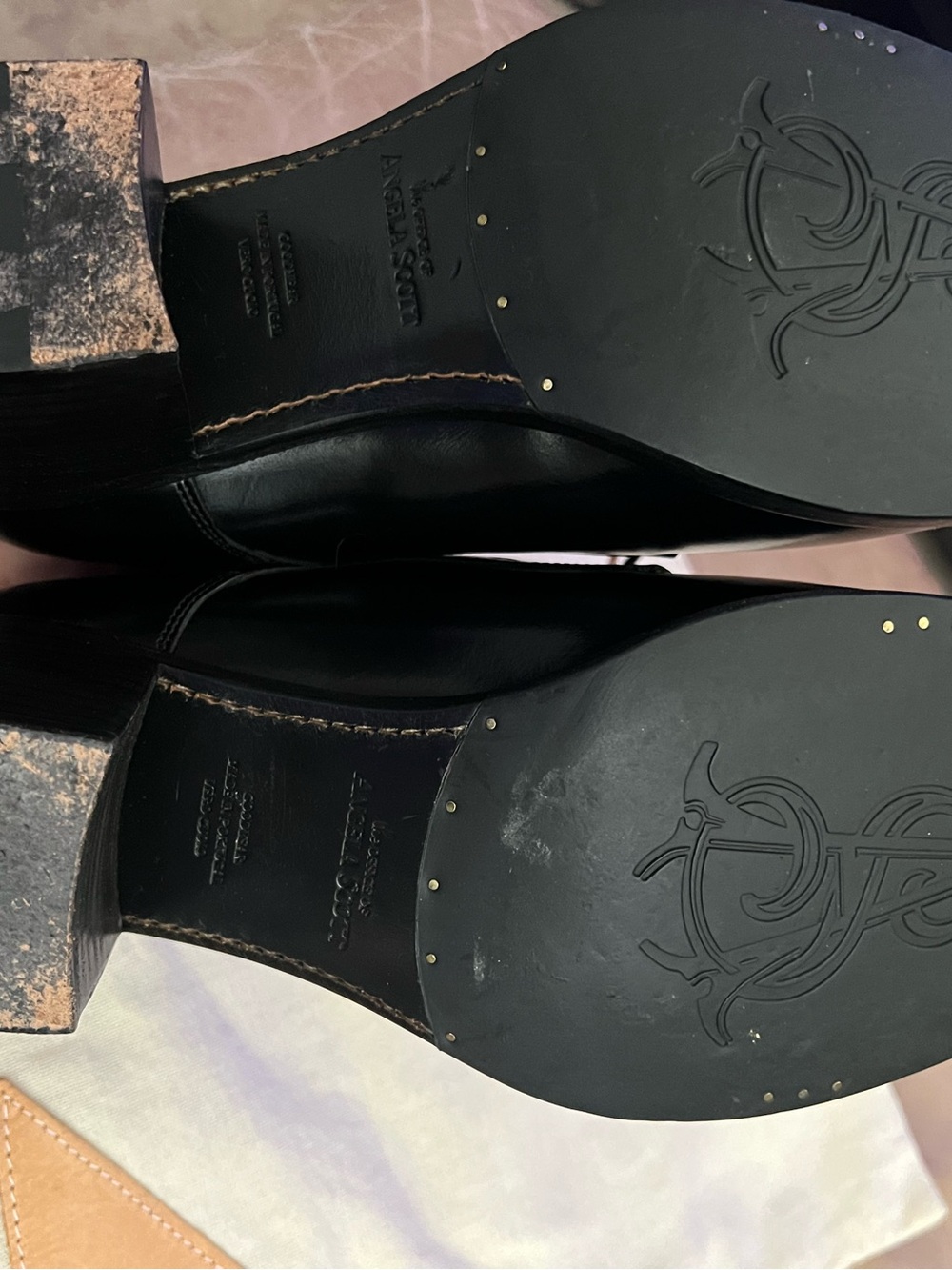 Office of Angela Scott heeled Black Leather Lace-Up Oxford (Miss Button) 39.5 - Picture 5 of 7